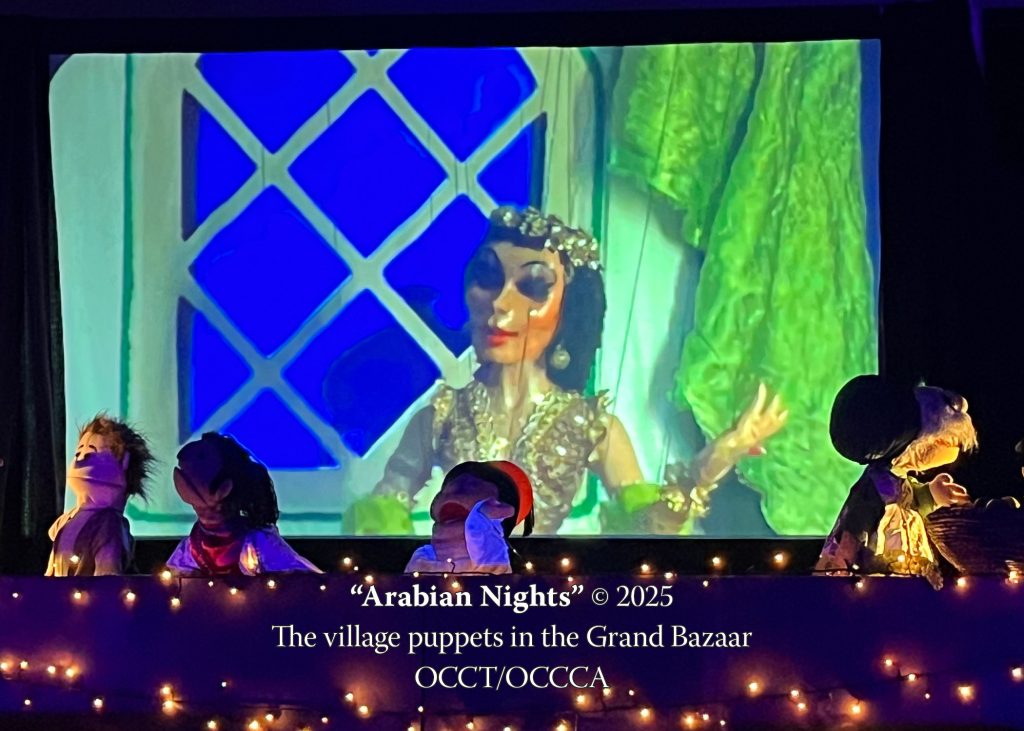 Shahrazad and the puppets of the Grand Bazaar from the "Legend of Aladdin and the Magic Lamp"